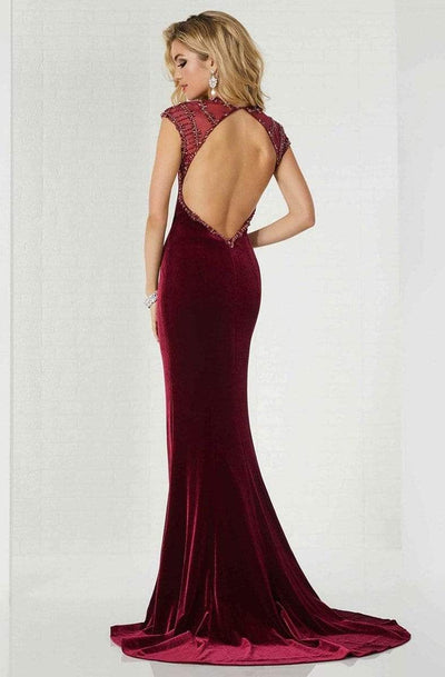 Tiffany Designs - 46119 Beaded Fitted Evening Dress with Slit Special Occasion Dress