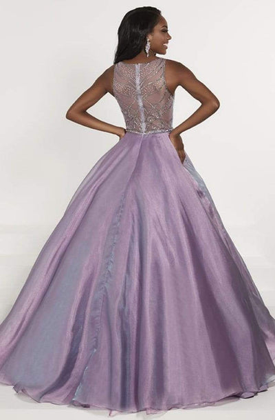 Tiffany Designs - 46169 Embellished V-neck Crystal Organza Ballgown Special Occasion Dress