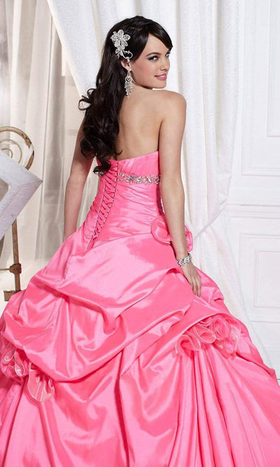 Tiffany Designs - 56216 Rosette Accented Strapless Ballgown Special Occasion Dress