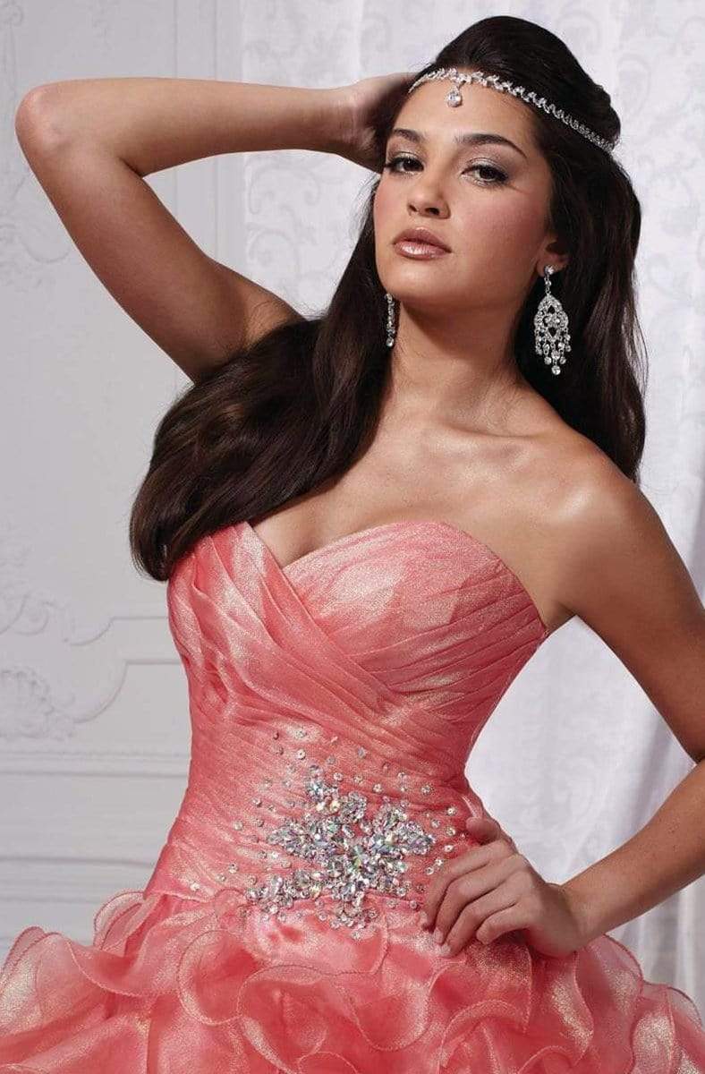 Tiffany Designs - 56225SC Glitter Shine Strapless Ballgown