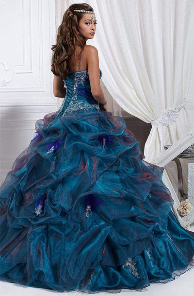 Tiffany Designs - 56230 Slim Straps Beaded Organza Ballgown Special Occasion Dress