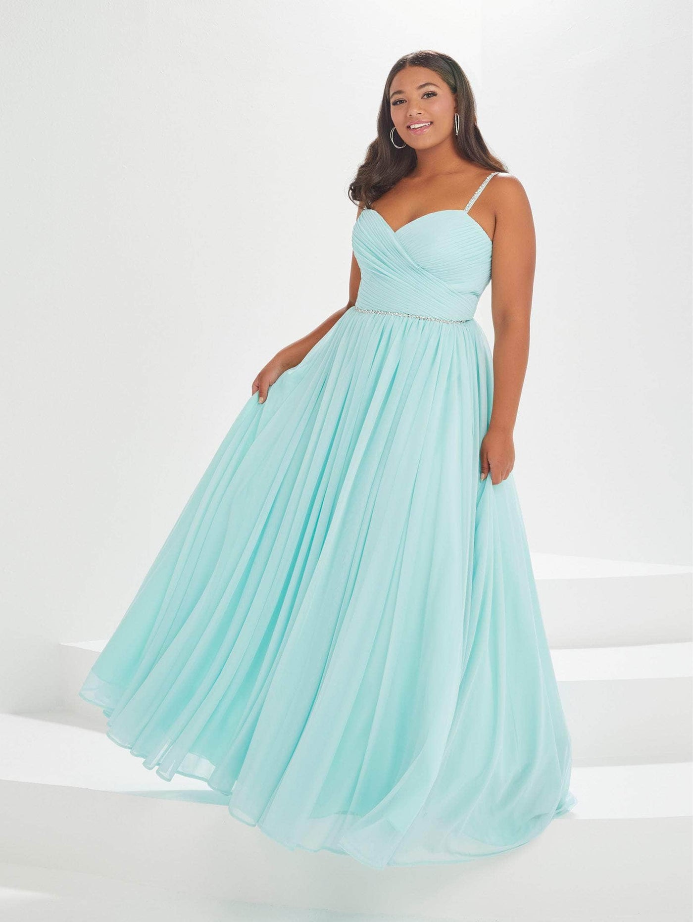 Tiffany Designs by Christina Wu 16036 - Pleated Chiffon Prom Gown Special Occasion Dress