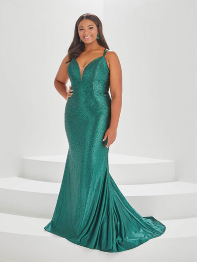 Tiffany Designs by Christina Wu 16038 - Beaded Sweetheart Prom Gown Prom Dresses 14W / Hunter