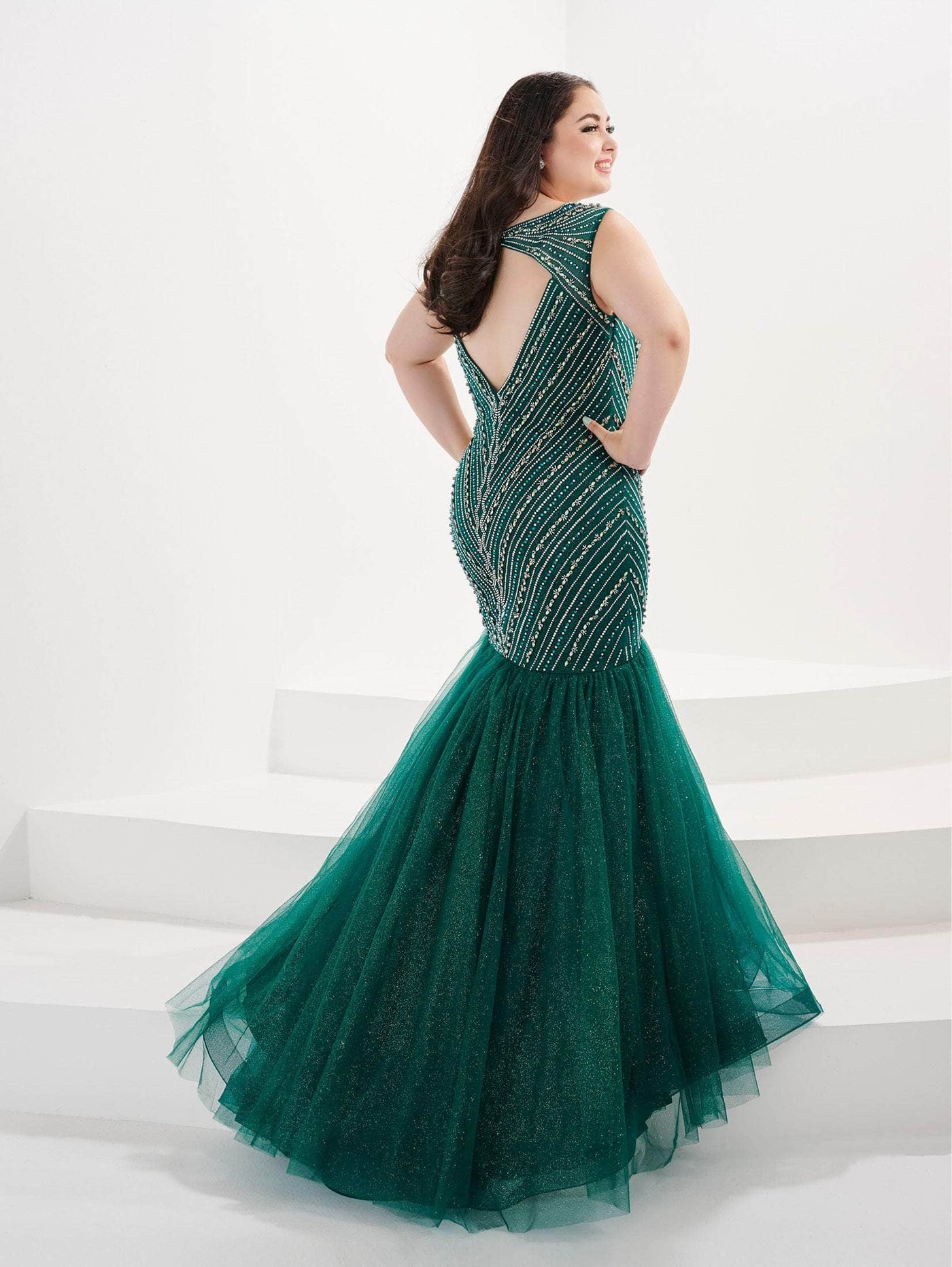 Tiffany Designs by Christina Wu 16045 - Glittered Mermaid Prom Gown Special Occasion Dress