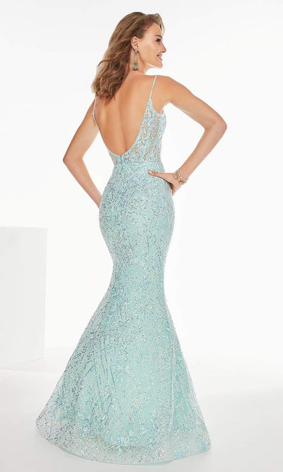 Tiffany Exclusive - 46235 Sequined Plunging Mermaid Gown Evening Dresses