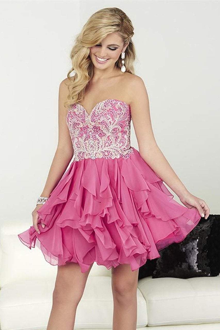 Tiffany Homecoming - 27076SC Sweetheart Ruffled Chiffon Dress