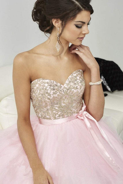 Tiffany Homecoming - 27079 Strapless Sweetheart Lace and Tulle Prom Dress Special Occasion Dress