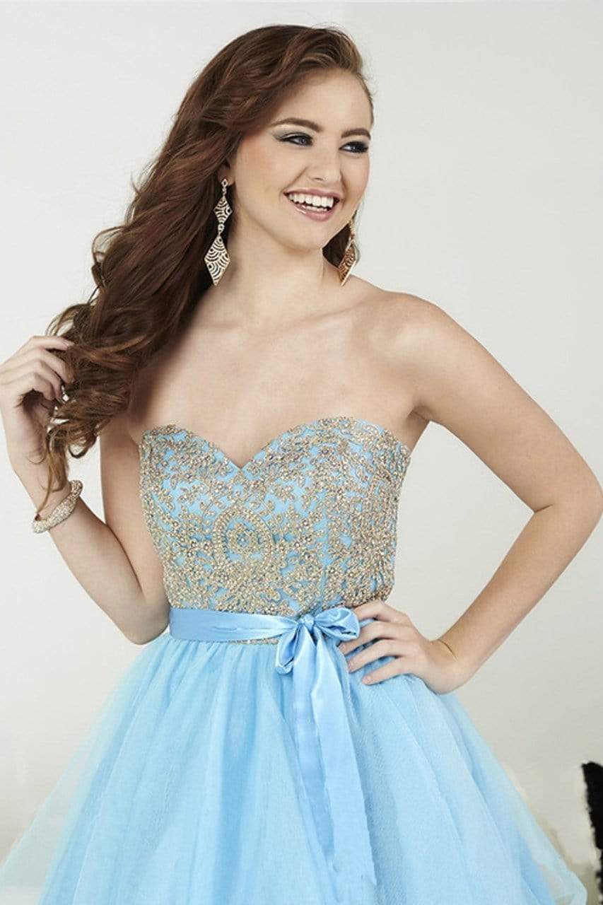 Tiffany Homecoming - 27079 Strapless Sweetheart Lace and Tulle Prom Dress Special Occasion Dress