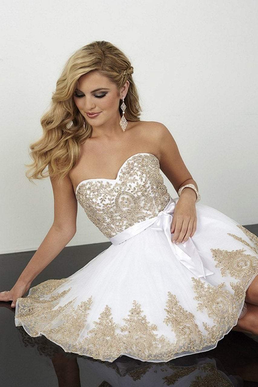 Tiffany Homecoming - 27079 Strapless Sweetheart Lace and Tulle Prom Dress Special Occasion Dress