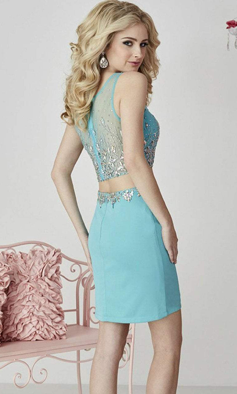 Tiffany Homecoming - 27104SC Two Piece Beaded Short Dress