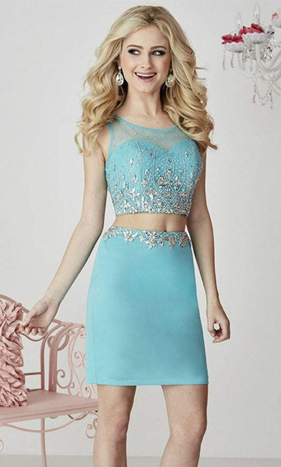 Tiffany Homecoming - 27104SC Two Piece Beaded Short Dress