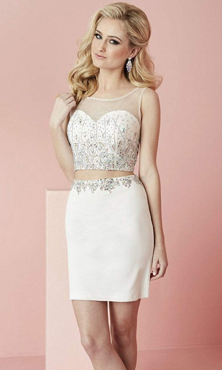 Tiffany Homecoming - 27104SC Two Piece Beaded Short Dress