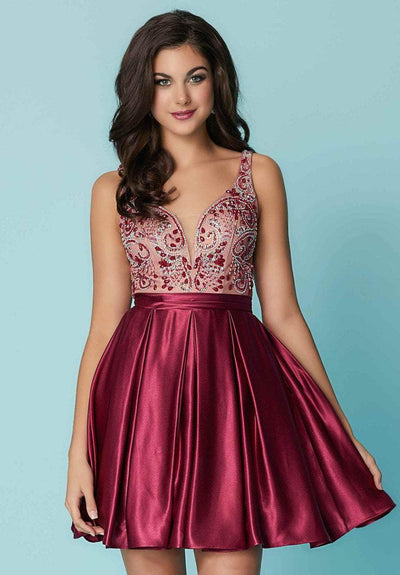 Tiffany Homecoming - 27169 Bead Embellished Pleated Cocktail Dress Special Occasion Dress
