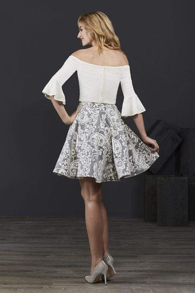 Tiffany Homecoming - 27204 Two Piece Bell Sleeve Brocade A-line Dress Special Occasion Dress