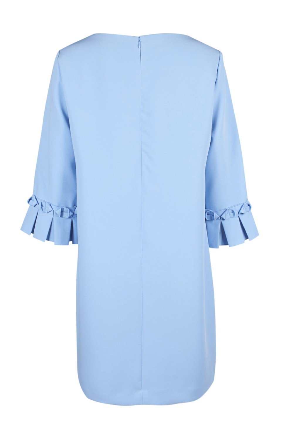 Tahari Asl - TLMU9WD682 Origami Detailed Scoop A-line Dress In Blue