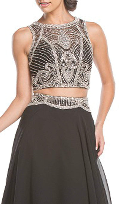 Two Piece Embellished Prom Dress Dress