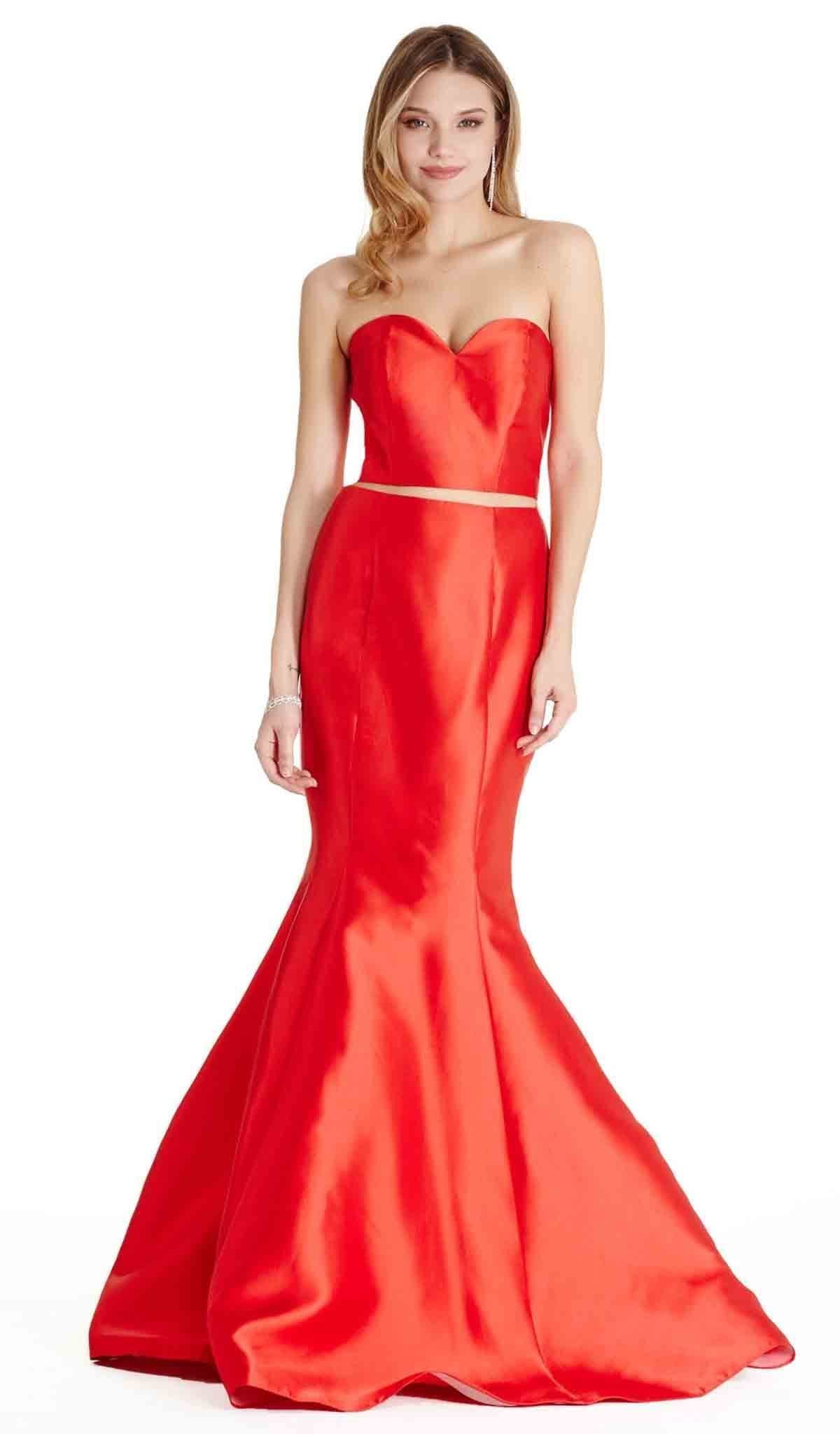 Two Piece Sweetheart Mermaid Evening Dress Dress XXS / Red