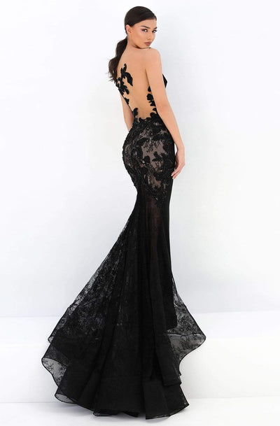 Tarik Ediz - 93820 Embroidered Bateau Trumpet Dress Evening Dresses