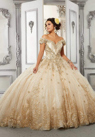 Vizcaya by Mori Lee - 34054 Off Shoulder Embroidered Ball Gown Special Occasion Dress