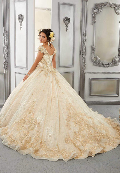 Vizcaya by Mori Lee - 34054 Off Shoulder Embroidered Ball Gown Special Occasion Dress