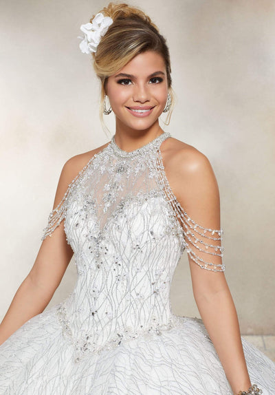 Vizcaya by Mori Lee - 89221 Chandelier Garlanded Halter Ballgown Quinceanera Dresses