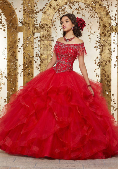 Vizcaya by Mori Lee - 89237 Off Shoulder Flounced Tulle Ballgown Quinceanera Dresses