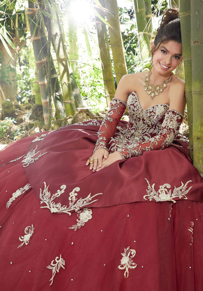 Vizcaya by Mori Lee - 89248 Dimensional Metallic Embroidered Ballgown Quinceanera Dresses