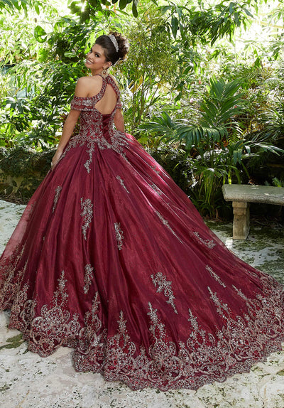 Vizcaya by Mori Lee - 89252 Illusion Halter Corded Lace Ballgown Quinceanera Dresses