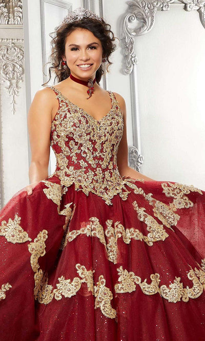 Vizcaya by Mori Lee - 89324 V-Neck Basque Ball Gown Quinceanera Dresses