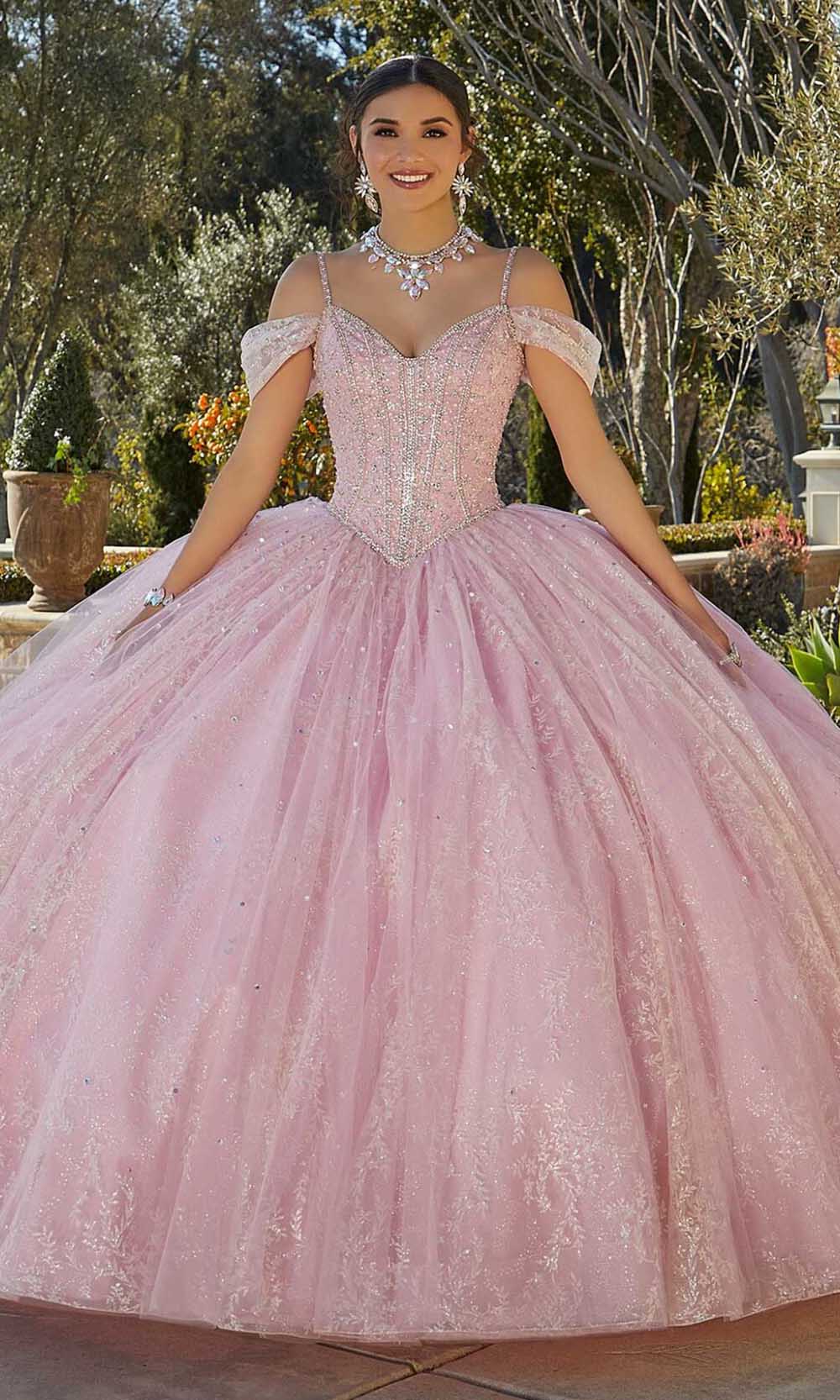 Vizcaya by Mori Lee 89430 - V-Neck Ballgown 00 / Pucker Up Pink