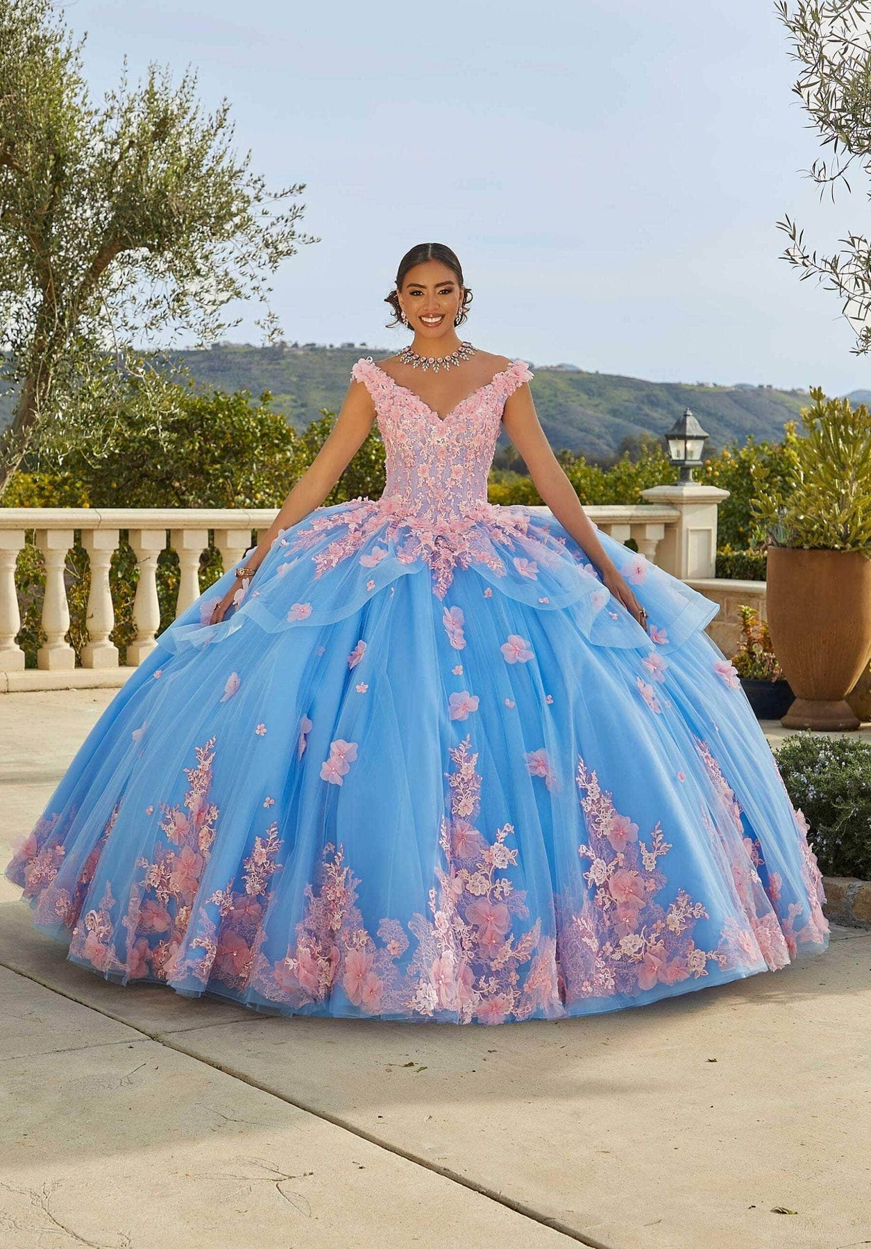 Vizcaya by Mori Lee 89437 - Long Crystal Beaded, Three-Dimensional ...