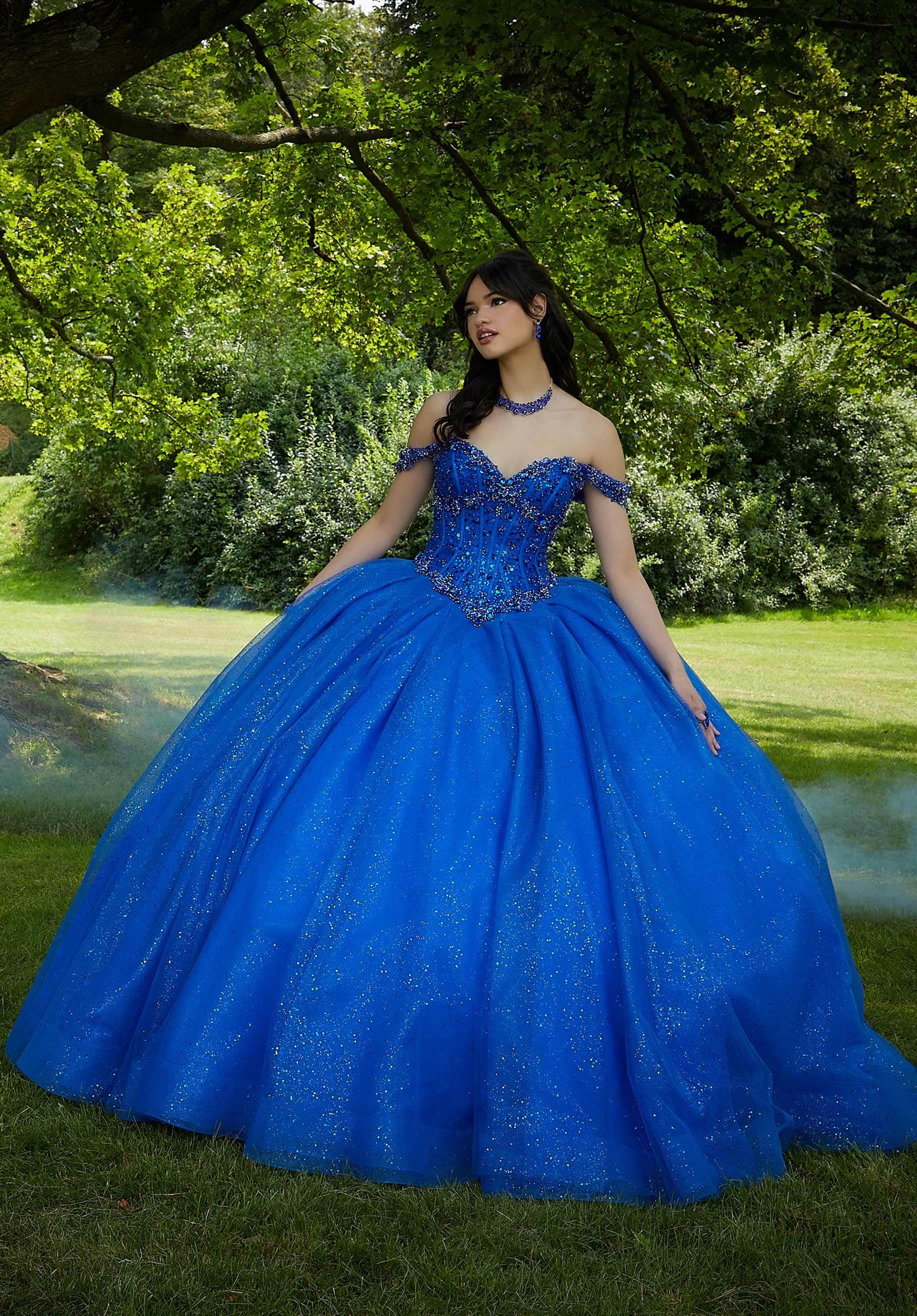 Vizcaya by Mori Lee 89453 - Jewel Beaded Sweetheart Neck Ballgown Ball Gown 00 /  Regal Royal