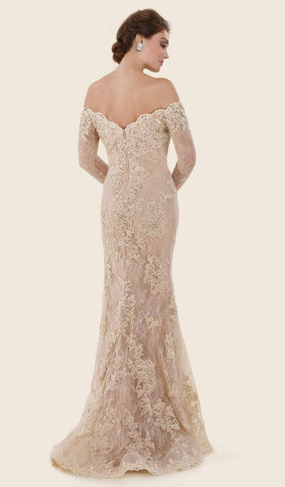 Rina Di Montella - RD2605 Embellished Lace Off-Shoulder Trumpet Gown Special Occasion Dress