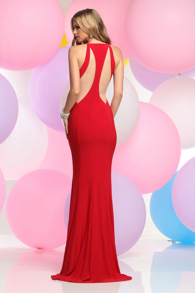 Zoey Grey - 30830 High Halter Sheath Gown with Cutout Details - 1 pc Black In Size 4 Available CCSALE 4 / Black